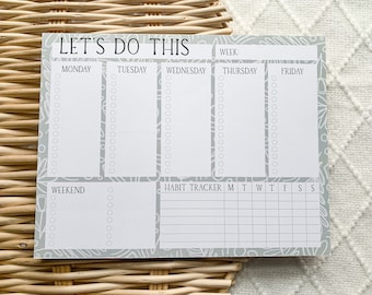 Weekly Planner Notepad | To Do List Planner Notepad | Undated Weekly Planner 2023 | Daily Task List | Habit Tracker | Productivity Planner