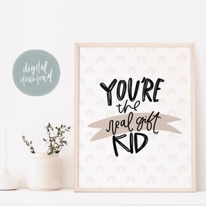 Encanto Printable | You&#39;re the Real Gift Kid Encanto Lyrics Print | Kids Room Decor | Positive Affirmation for Kids | Inspired by Encanto