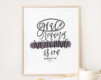 Enneagram 1 Sleeping at Last Lyrics Print | Grace Quote | Enneagram Gift | Encouraging Gifts | Enneagram One | Office Decor