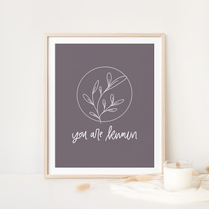 Enneagram 1 “You Are Known” Affirmation Print | Positive Affirmation | Nature Print | Botanical Print | Encouraging Gifts | Boho Wall Decor