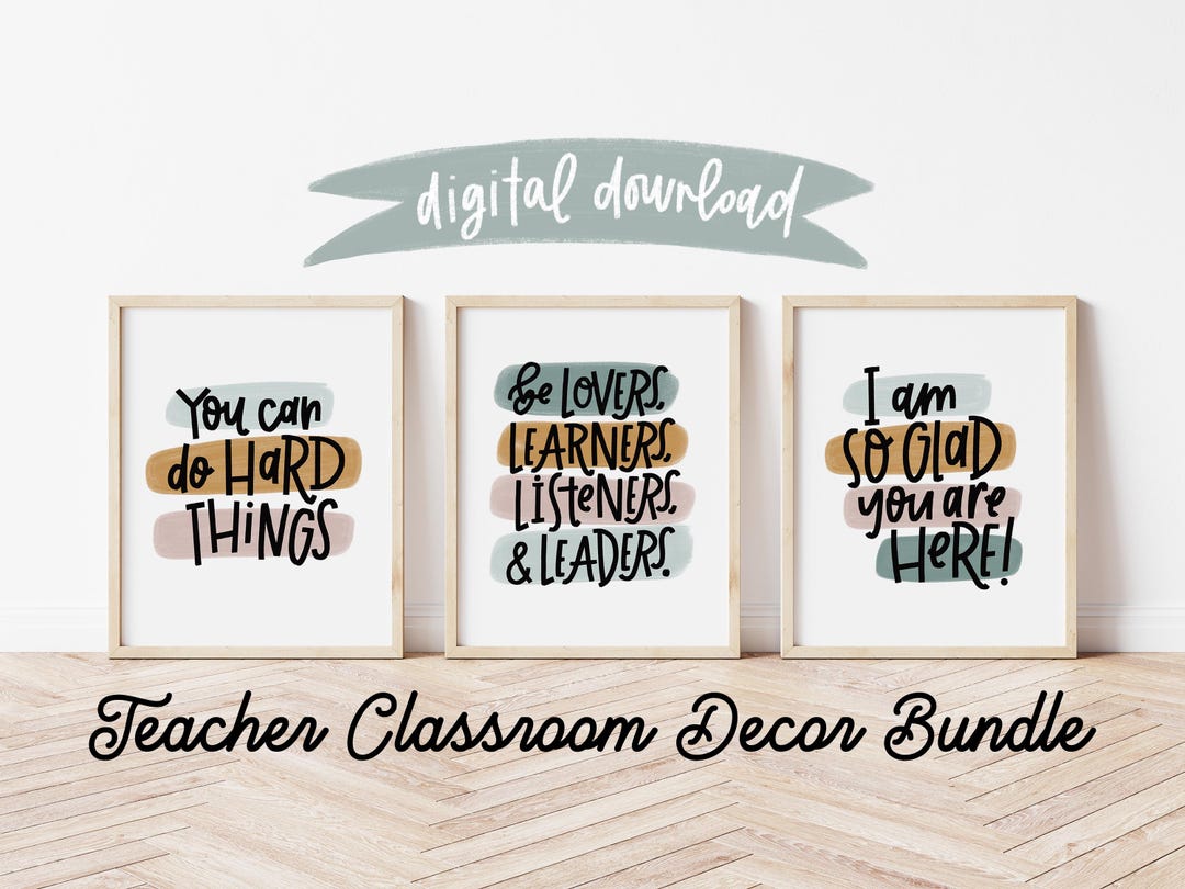 Classroom Decor Printable Bundle | Positive Affirmations Wall Art | You ...