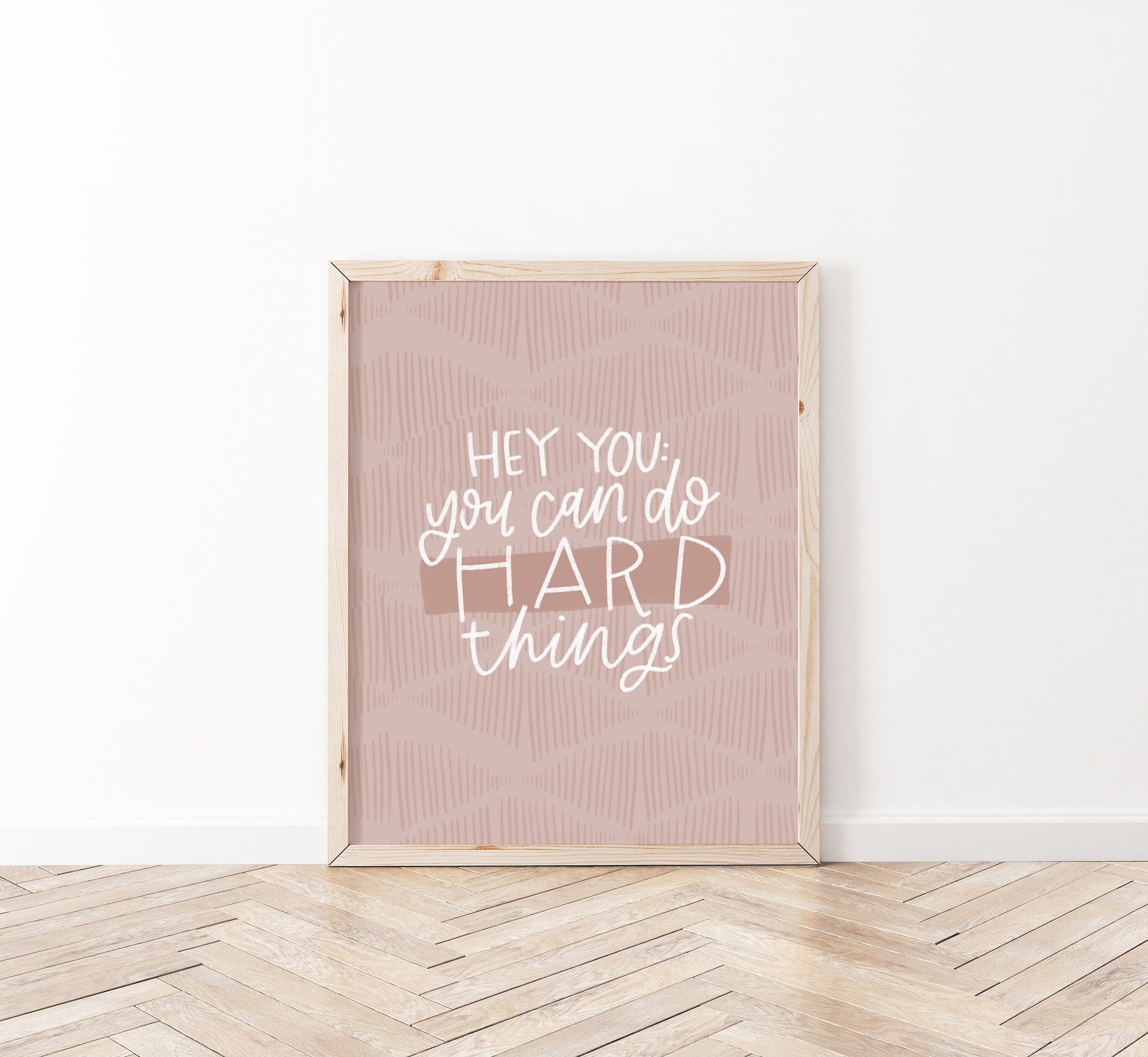You Can Do Hard Things | Positive Affirmations Wall Art | Motivational ...
