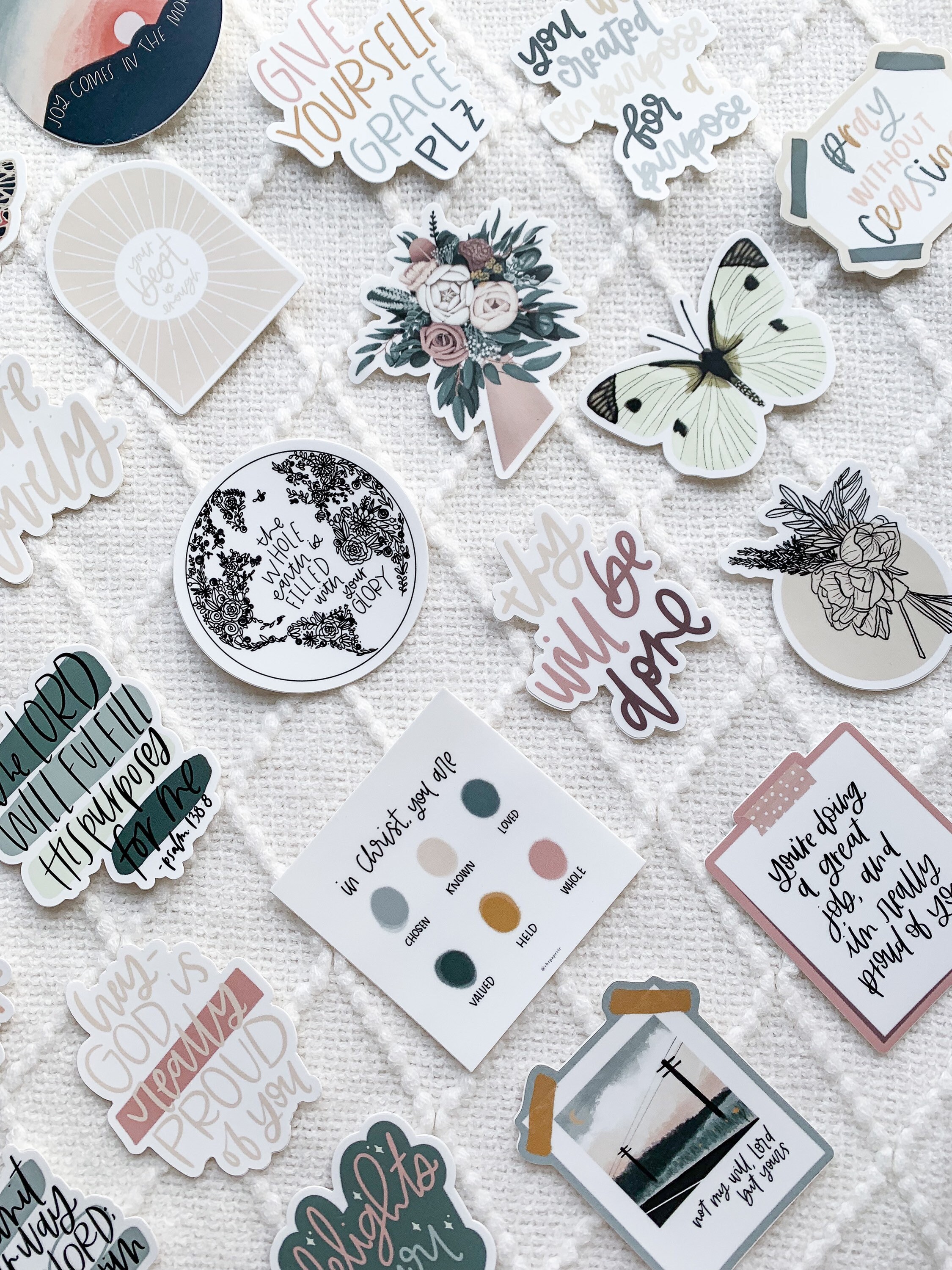 Sticker Set | Christian Stickers | Religious Stickers | Laptop Sticker | Faith Stickers | Waterproof Stickers | Encouraging Stickers