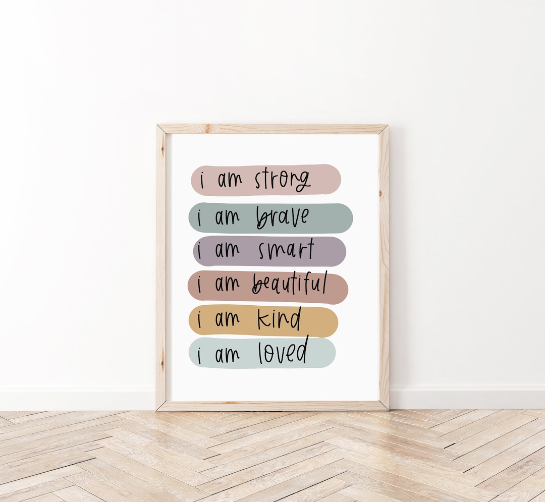 Positive Affirmation Poster | Motivational Wall Art | Classroom Decor ...