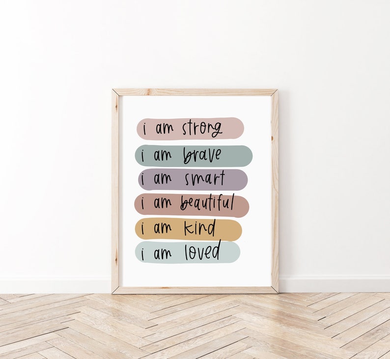 Positive Affirmation Poster | Motivational Wall Art | Classroom Decor ...