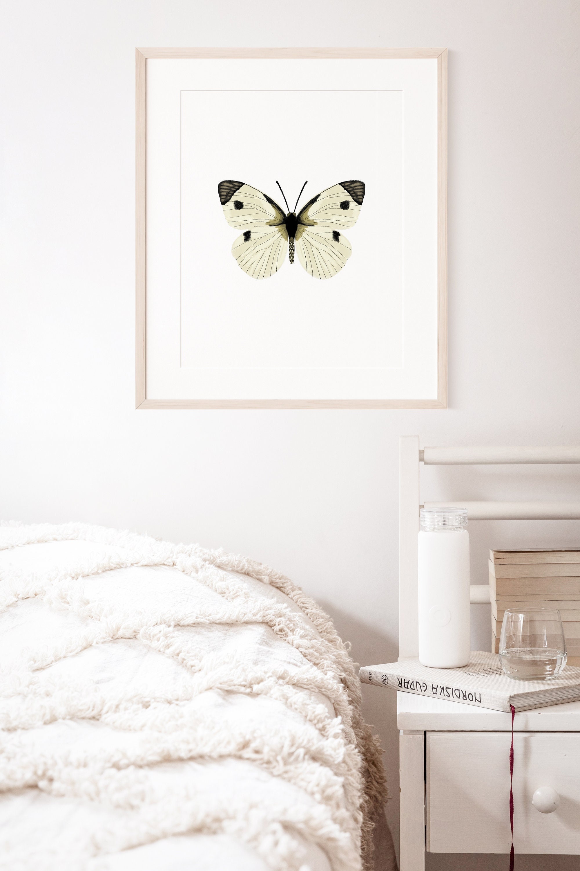 Moth Art Print | Botanical Poster | Boho Modern Neutral | Insect Art ...