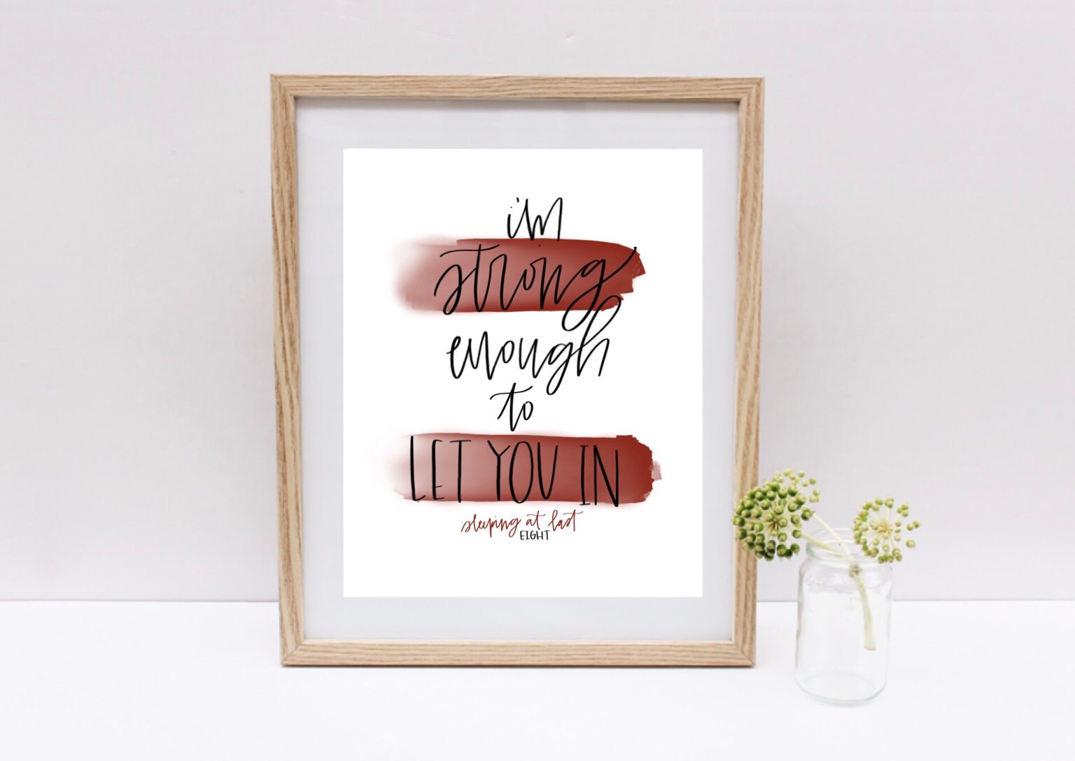 Enneagram 8 Printable Hand Lettered Sleeping at Last Lyrics Etsy
