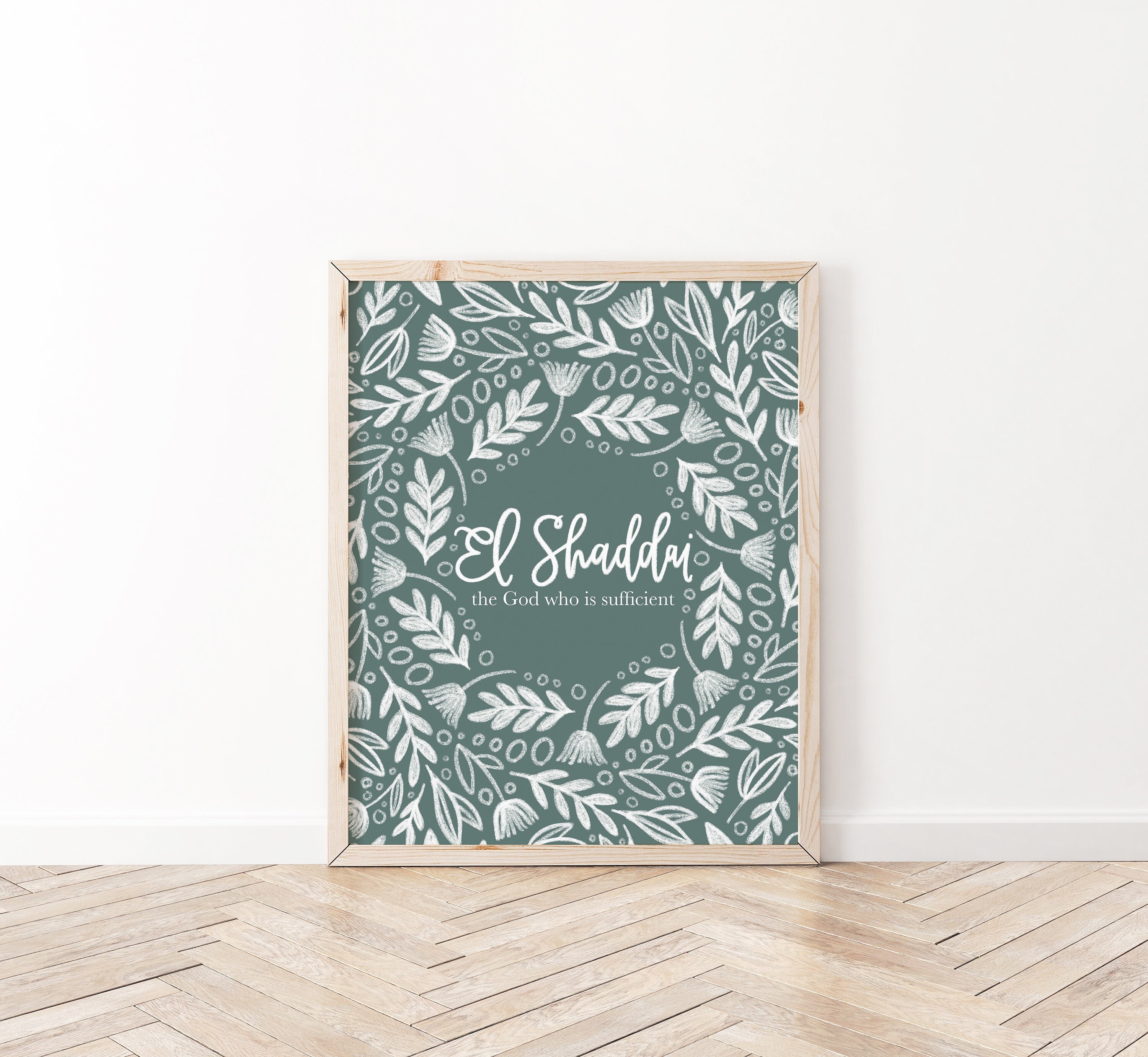 El Shaddai - The God who is Sufficient | Names of God Print | Christian Print | Christian Wall Art | Bible Verse Wall Art | Scripture Print