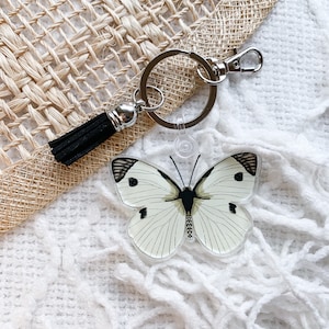 Moth Keychain | Acrylic Keychain | Cute Keychain | Butterfly Keychain | Keychain Charm  | Keychain for Women | Nature Art