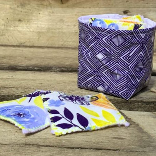 Small Cotton Fabric Storage Bin Home Decor Holder Desk Etsy