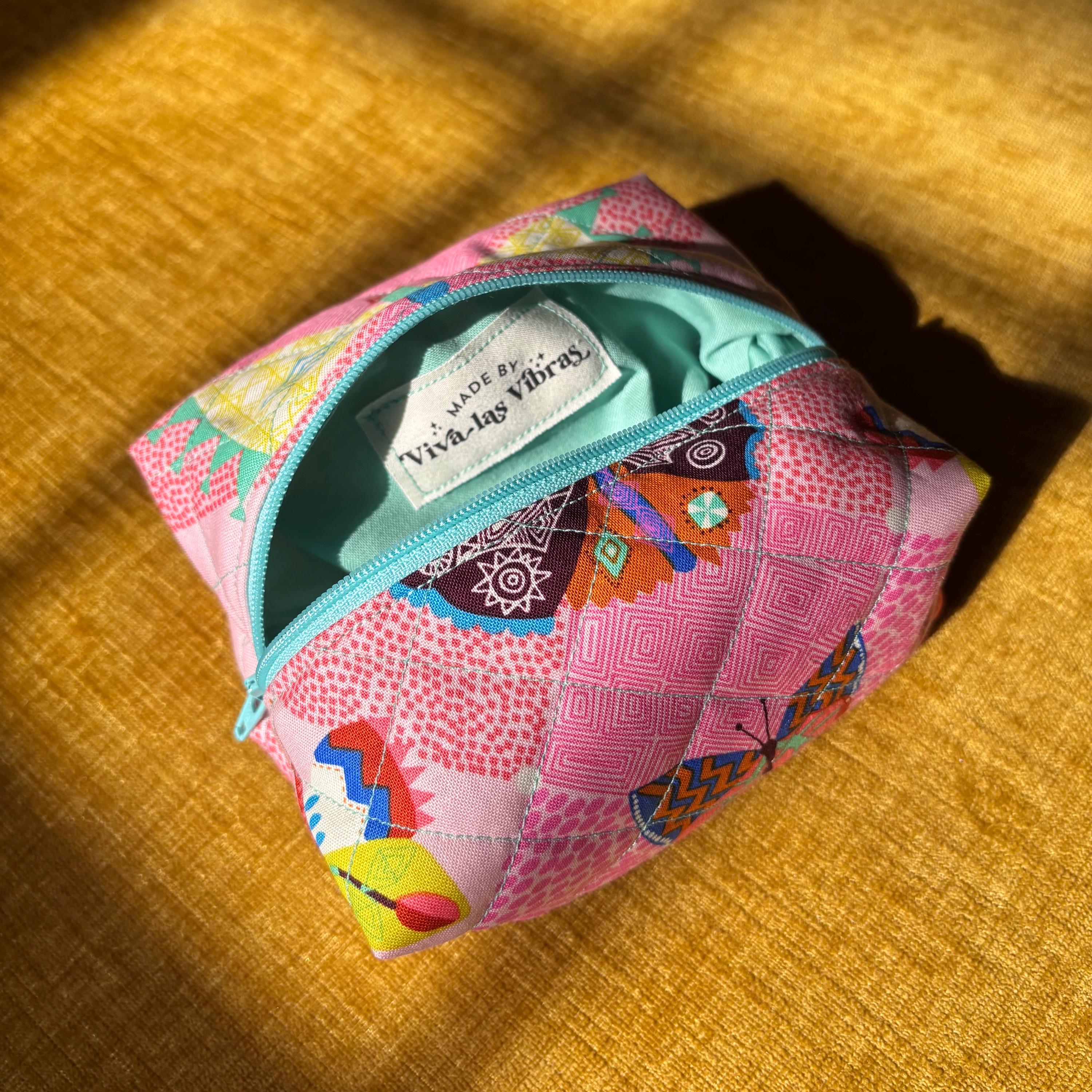 Schmetterling-Muster Kosmetiktasche Mit Großem Fassungsvermögen – Reise-Make-up-Organizer, 22.5x15x13.8cm