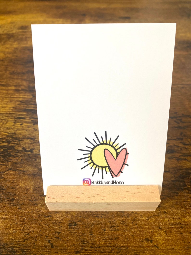 Wooden Card Stand Affirmation Card Holder Etsy