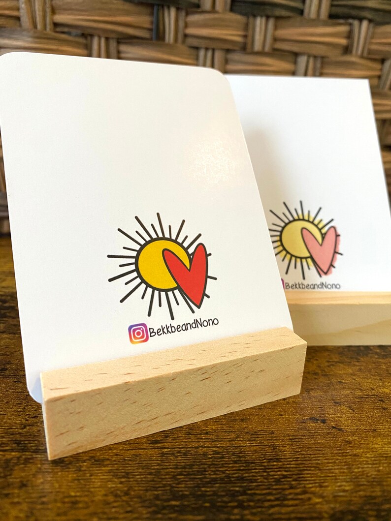Wooden Card Stand Affirmation Card Holder Etsy