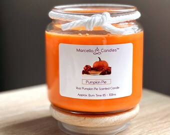 Pumpkin Spice Candle | 16oz Pumpkin Pie Scented Candle | Autumn Decor | 3 Wick Pumpkin Candle | Hand poured Candle | Fall Decor