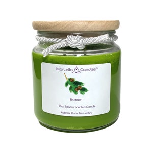 Balsam Fir Candle, 16oz Winter Candle, The Perfect Christmas Gift, Hand-Poured Soy Wax Candle