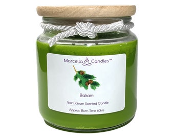 Balsam Fir Candle, 16oz Winter Candle, The Perfect Christmas Gift, Hand-Poured Soy Wax Candle