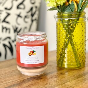 Ginger Peach 16oz Scented Candle