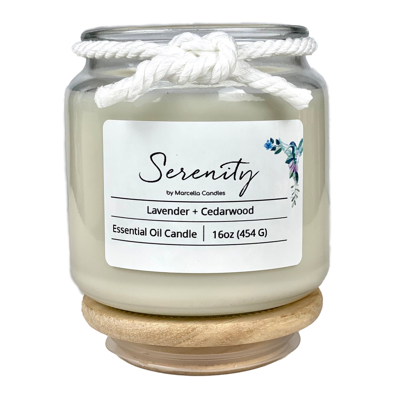 Serenity Candle 16oz Lavender & Cedarwood Essential Oil Etsy