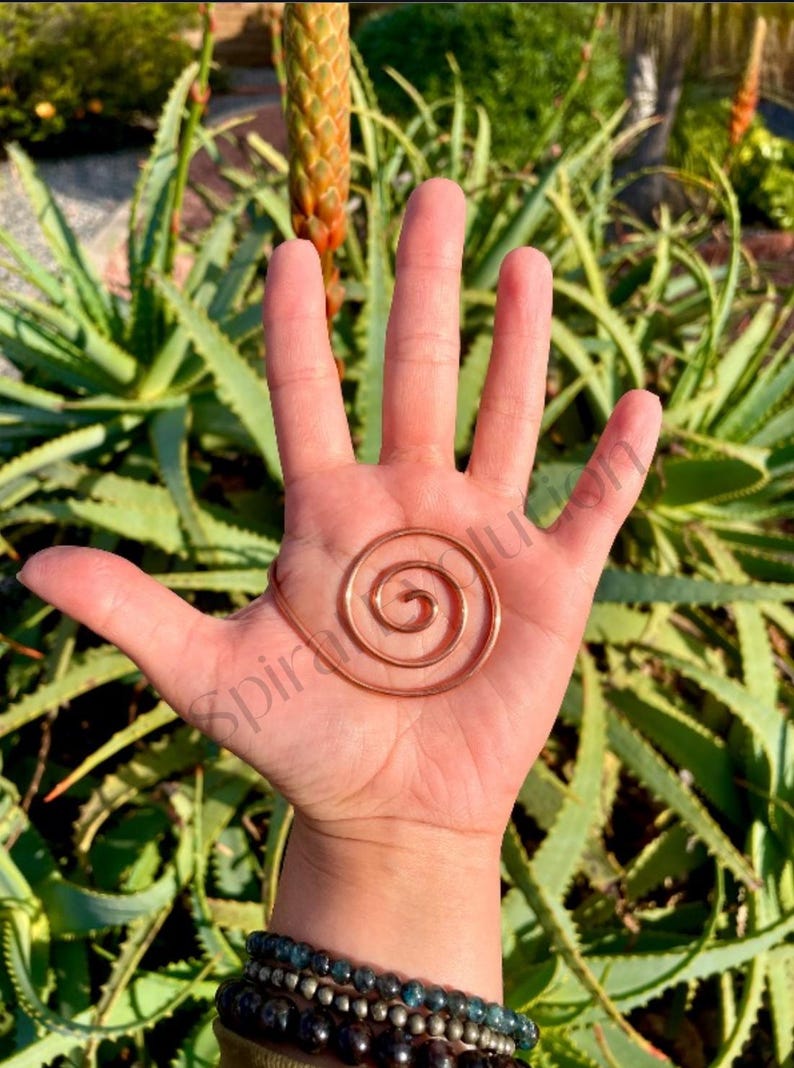 Potenciador de mano Reiki en espiral de cobre - Bobina espaciada imagen 1