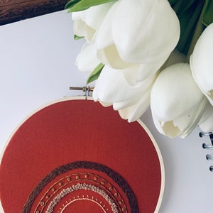 Boho rainbow embroidery, handmade embroidery, hoop art, boho embroidery, boho wall decor