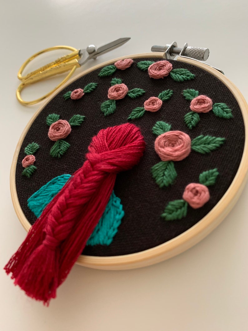 Hand embroidery girl with flowers embroidery hoop art 3d  etsy Hand embroidery girl with flowers embroidery hoop art 3d  etsy