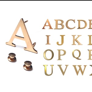 A-Z LETRA LAPEL pin monograma oro latón rosa inicial Letra alfabeto joyería accesorio joyería Diseño minimalista Compras Personalizado a a z A