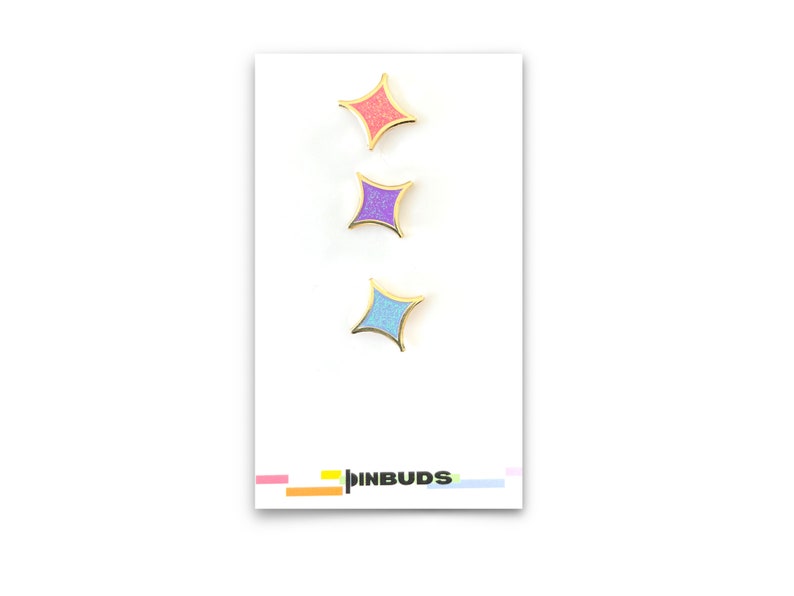 Bisexual Stars Hard Enamel Pins | Pink Purple Blue Golden Plated ...
