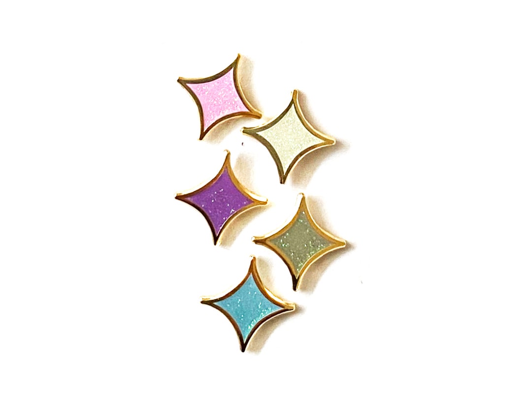 Genderfluid Stars Hard Enamel Pins | Gold Plated Filler Agender ...