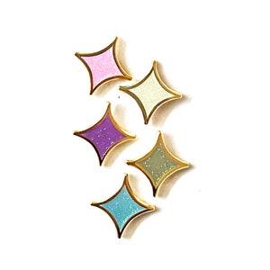 Genderfluid Stars Hard Enamel Pins | Gold Plated Filler agender bigender androgynous fluid non binary lgbtqi pride equality flag colors