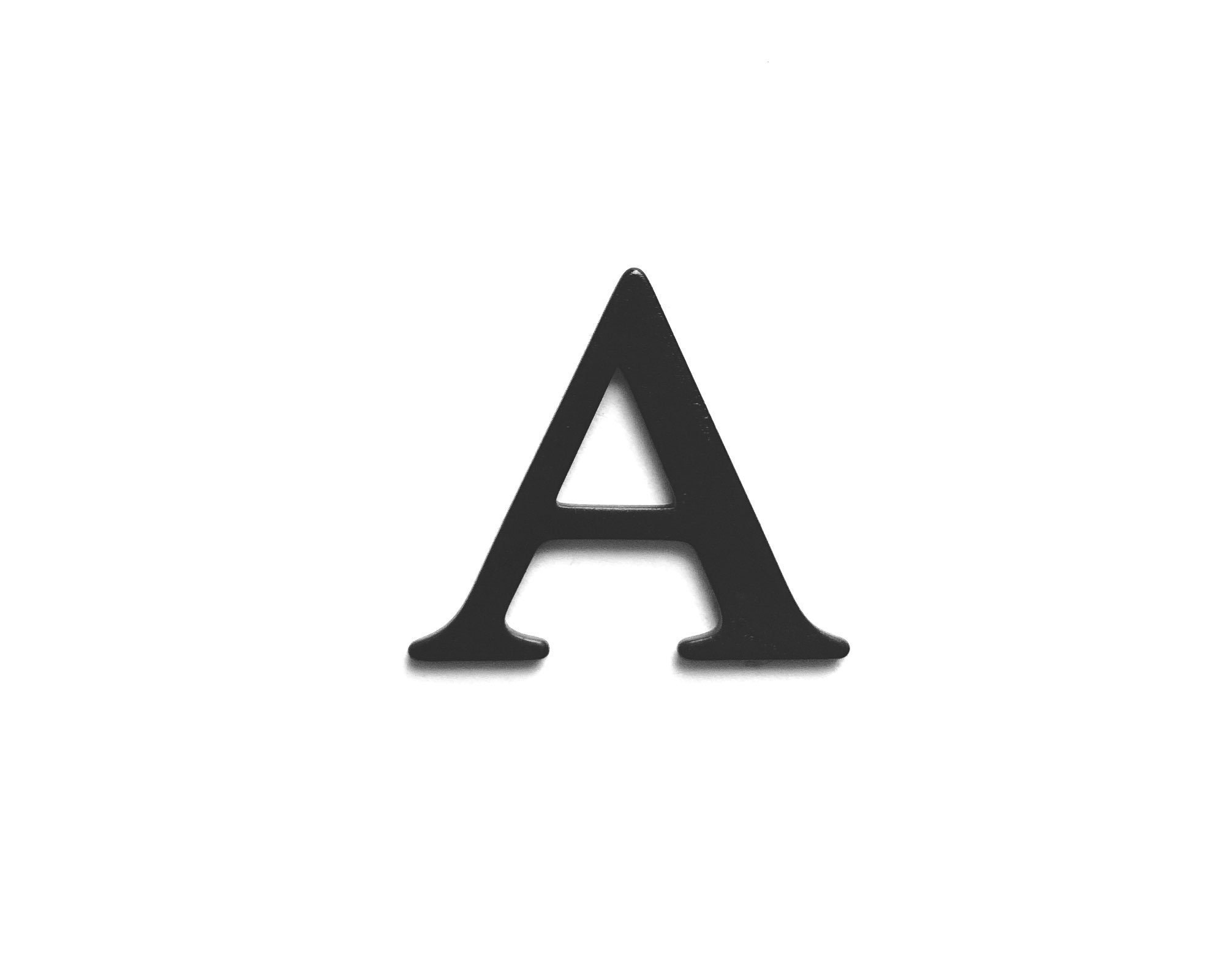 A-Z LETTER A LAPEL Pin Monogram Black Matte Initial Letter - Etsy