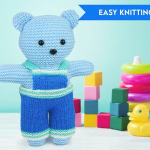 Billy Teddy Bear Easy Toy Knitting Pattern PDF Download