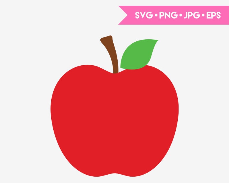 Download Apple SVG cut file for Cricut and Silhouette. Digital clipart | Etsy