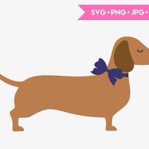 Sausage dog dachshund SVG cut file for Cricut and Silhouette. Digital clipart, vector graphics.