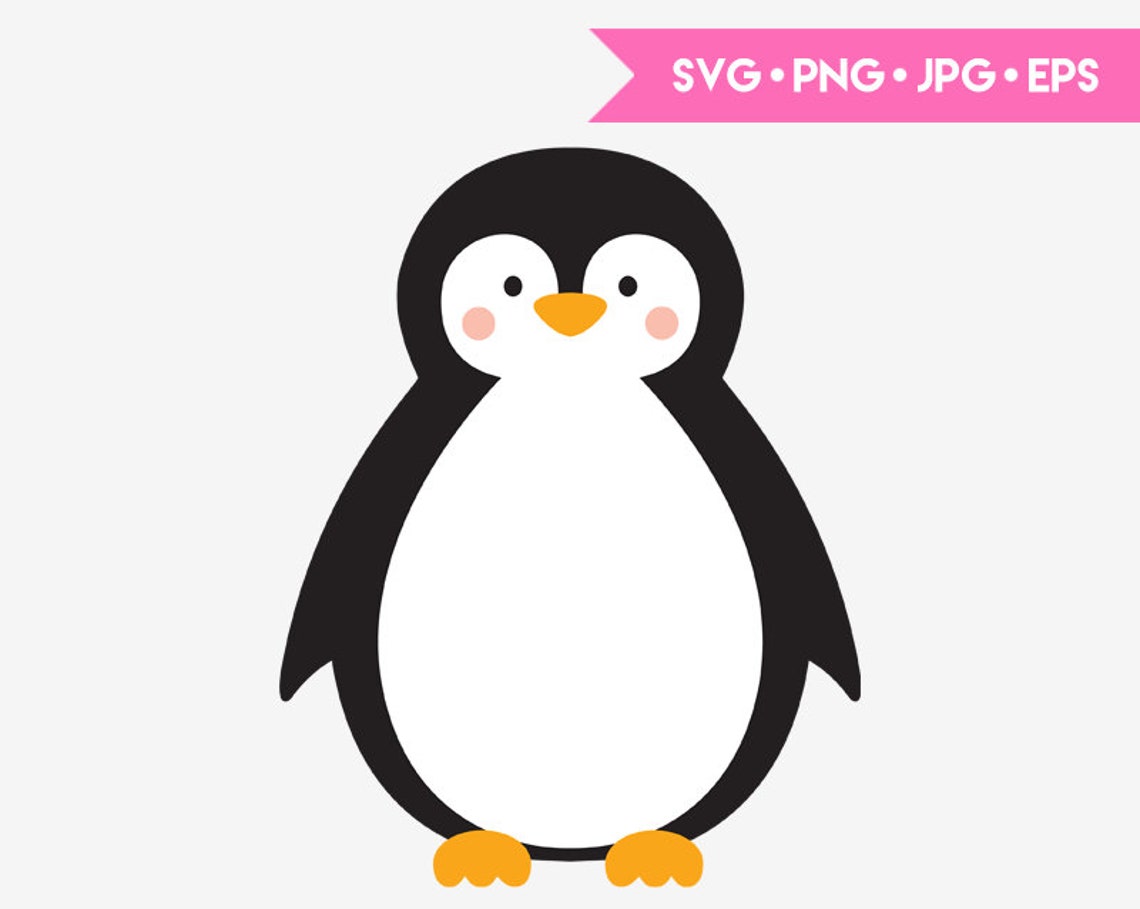 Cute Baby Penguin SVG Cut File for Cricut and Silhouette. | Etsy