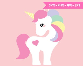Unicorn SVG cut file for Cricut and Silhouette. Digital clipart, vector graphics.