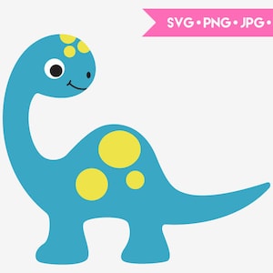 Schattige dinosaurus-SVG-bestand voor Cricut en Silhouette. Digitale clipart, vectorafbeeldingen.