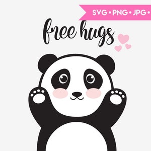 Cute baby panda SVG cut file for Cricut and Silhouette. Digital clipart, vector graphics.