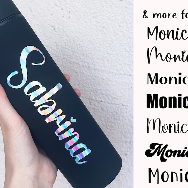 name stickers for water bottles, vinyl name sticker decal, custom decal for tumbler, laptop, personalized gift, kids labels