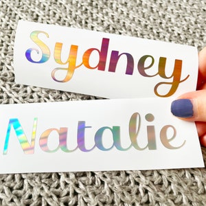 custom water bottle vinyl stickers, custom name stickers, vinyl decal, name decal, name label image 7