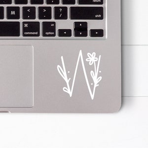 monogram sticker, initial decal sticker, monogram decal for laptop, water bottle, tumbler