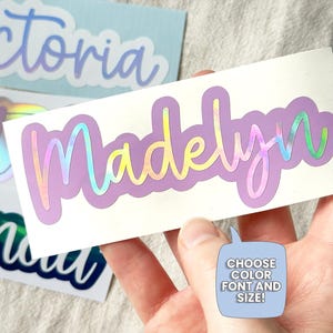 layered vinyl sticker, name decal for tumblers, stickers for water bottles