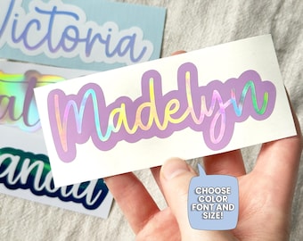 layered vinyl sticker, name decal for tumblers, stickers for water bottles
