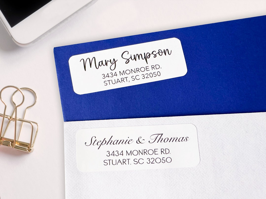 Return Address Labels Personalized Address Labels White Etsy