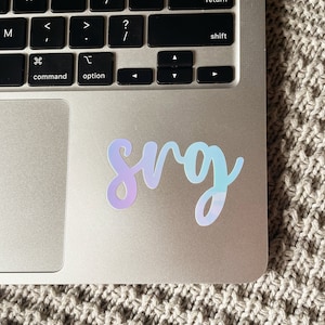 monogram vinyl decal for phone, laptop, 3 letters initial sticker, custom tumbler monogram decal