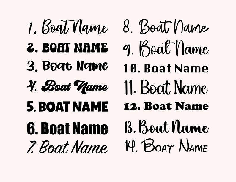 Boat Writing Boat Name Decal, Sticker Decal for Yacht, Jet Ski, Car Window, Large ...