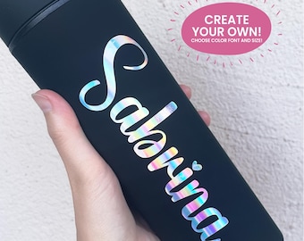 name stickers for water bottles, vinyl name sticker decal, custom decal for tumbler, laptop