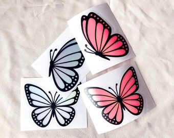 butterfly layered vinyl decal, butterfly car decal, holographic butterfly decal, tumbler decals, car decals for women