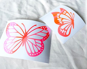 butterfly vinyl decal, butterfly car decal, holographic butterfly decal, tumbler decals