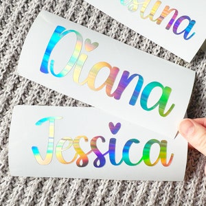 タンブラー用のカスタムビニール製ネームステッカー、子供用やイベント用のウォーターボトルステッカー