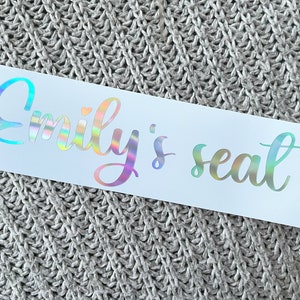 Name seat sticker for car, seat name car decal, gift for her, custom name car decal, car mirror decal, princess seat sticker